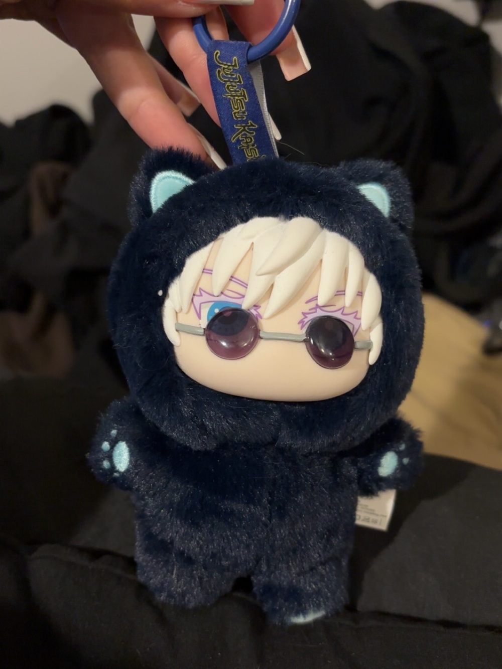 Jujutsu Kaisen Plush Keychain - Black Cat Costume